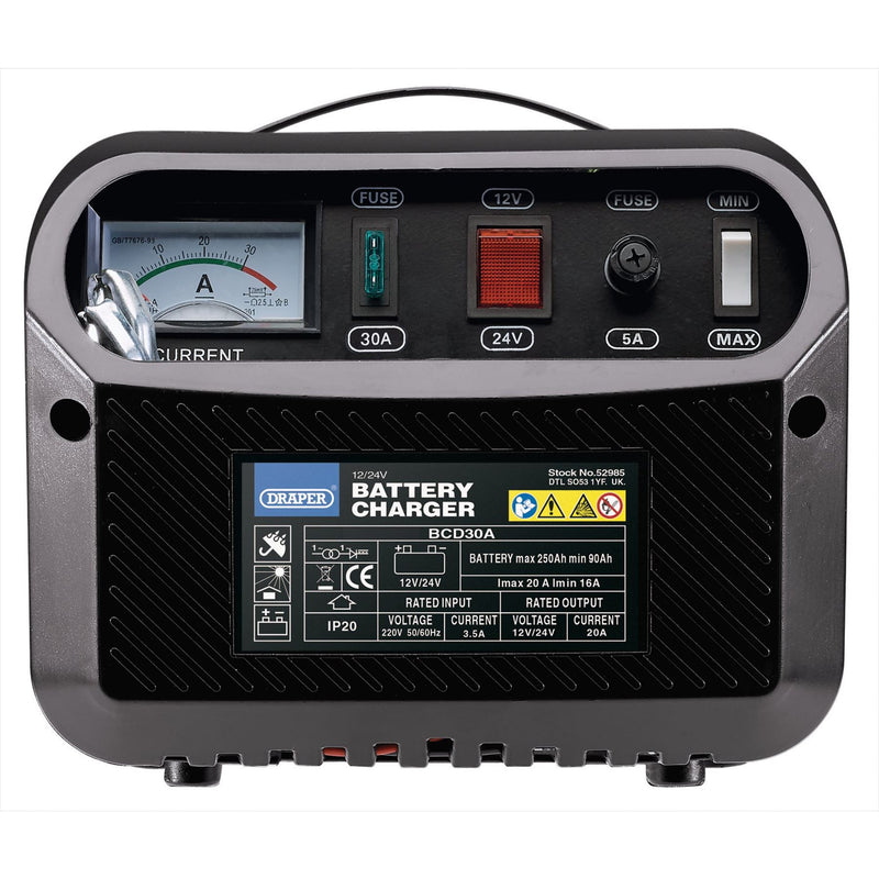 Draper 12/24V 16-20A Battery Charger 52985 Draper - Dynamic Drive