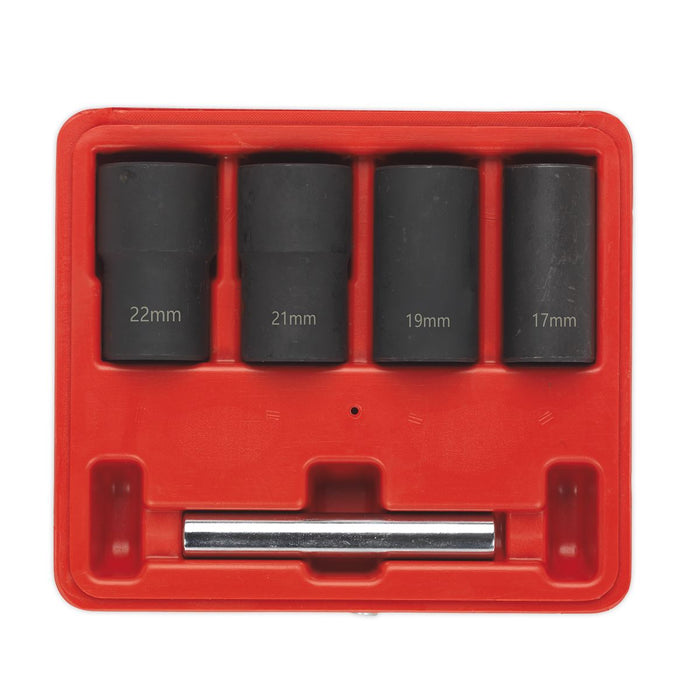 Sealey Locking Wheel Nut Removal Set 5pc 1/2"Sq Drive SX201 Sealey - Dynamic Drive