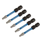 Draper Expert TX-STAR Impact Screwdriver Bits, T15 x 50mm, 1/4" Hex (Pack of 5) Draper - Dynamic Drive