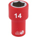 Draper Fully Insulated VDE Socket, 1/4" Sq. Dr., 14mm 31492 Draper - Dynamic Drive