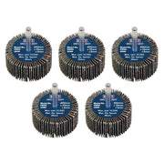 Sealey 50 x 25mm Abrasive Flap Wheel on 6mm Shaft Assorted Grit - Pack of 5 Sealey - Dynamic Drive
