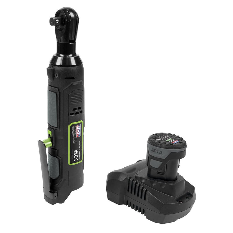Sealey Cordless Ratchet Wrench 3/8"Sq Drive 10.8V SV10.8 Series Body Only Sealey - Dynamic Drive