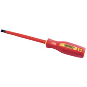 Draper Fully Insulated Plain Slot Screwdriver, 6.5 x 150mm 46519 Draper - Dynamic Drive