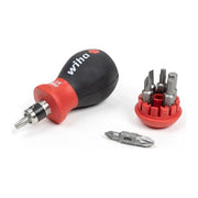 Wiha Magnetic SoftFinish® Stubby Screwdriver with Bit Magazine (SL, PH) Wiha - Dynamic Drive
