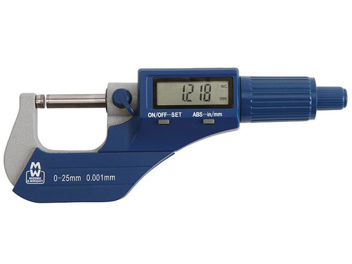 Moore & Wright MW200-01DBL Digital External Micrometer 0-25mm/0-1in 0.001mm/.00005in Moore & Wright - Dynamic Drive