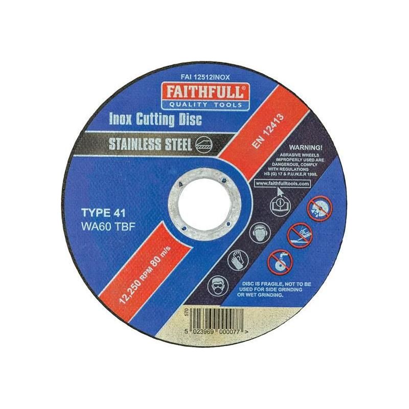 Faithfull Inox Cutting Disc 115 x 1.2 x 22.23mm Faithfull - Dynamic Drive