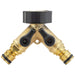 Draper Brass Double Tap Connector with Flow Control, 3/4" 36228 Draper - Dynamic Drive