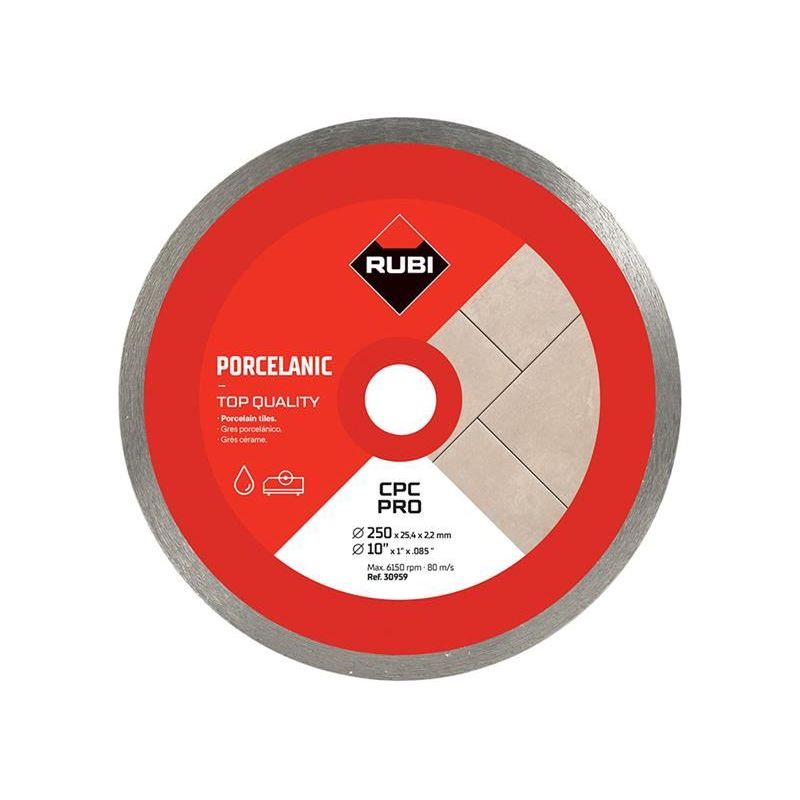 Rubi Tiling Tools CPC250 PRO Continuous Rim Diamond Blade 250mm RUBI TILING TOOLS - Dynamic Drive