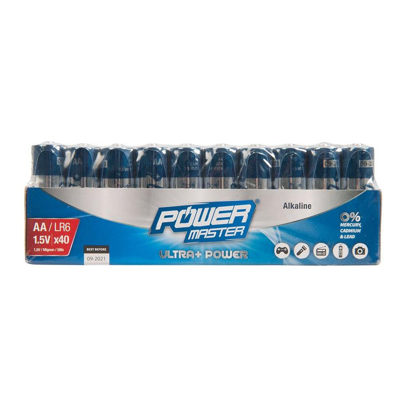 Powermaster AA Super Alkaline Battery LR6 40pk 40pk PowerMaster - Dynamic Drive