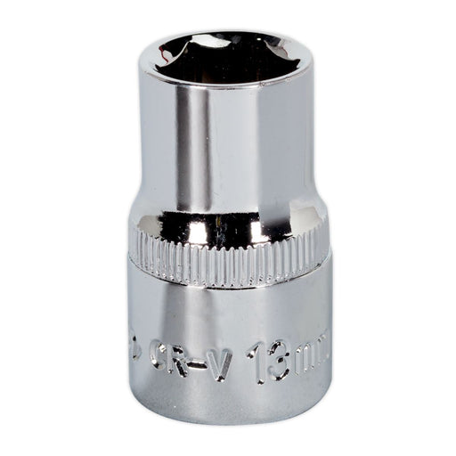 Sealey WallDrive Socket 13mm 1/2"Sq Drive Fully Polished SP1213 Sealey - Dynamic Drive