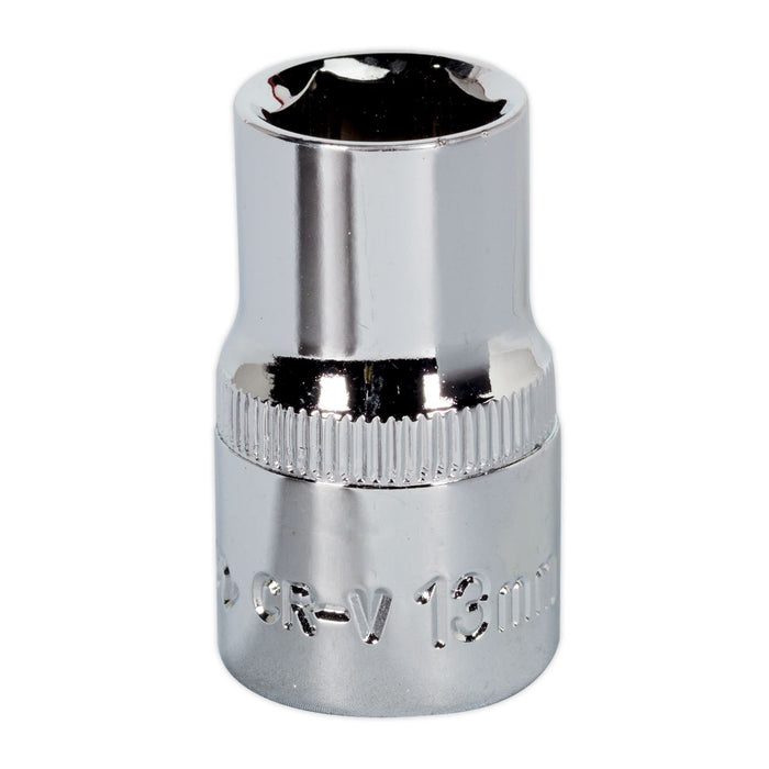 Sealey WallDrive Socket 13mm 1/2"Sq Drive Fully Polished SP1213 Sealey - Dynamic Drive