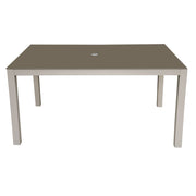 Dellonda Aluminium Garden Dining Table with Tempered Glass & Parasol Hole Dellonda - Dynamic Drive