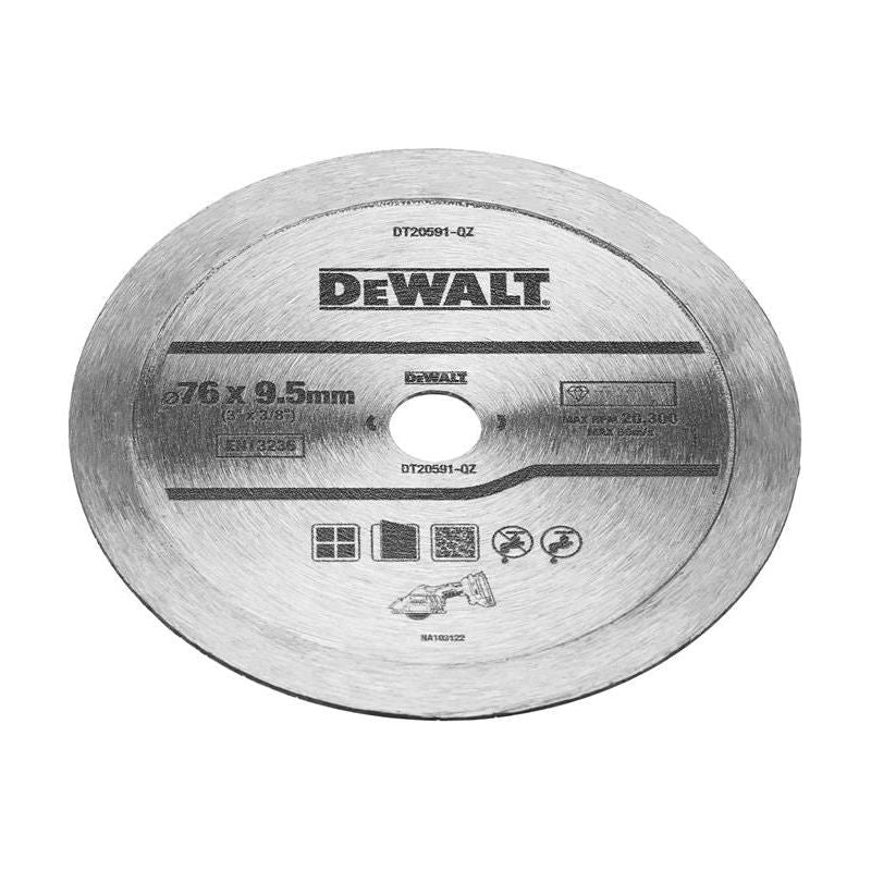 Dewalt Power Tools DT20591 Diamond Tile Blade 76mm DeWALT Power Tools - Dynamic Drive