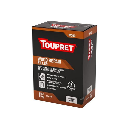 Toupret Wood Repair Filler White 1kg Toupret - Dynamic Drive