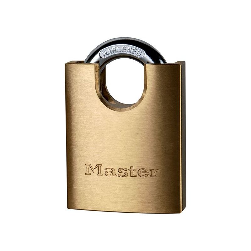 Master Lock Solid Brass 50mm Padlock 5-Pin Shrouded Shackle Master Lock - Dynamic Drive