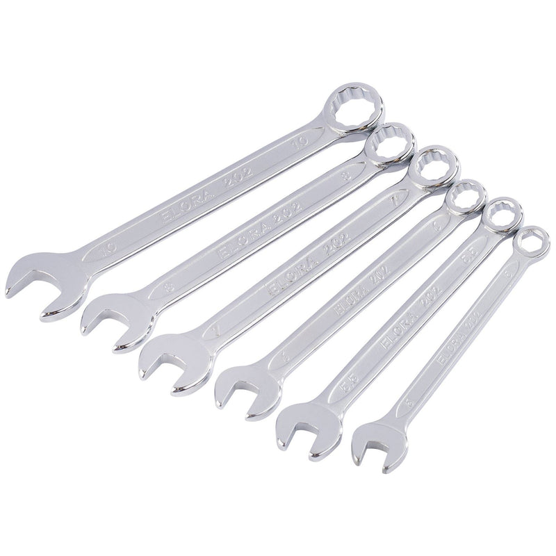 Draper Elora Midget Metric Combination Spanner Set (6 Piece) 04212 Draper - Dynamic Drive