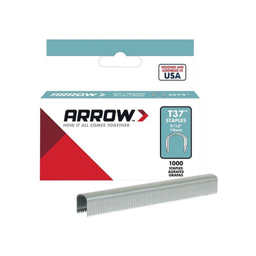 Arrow T37 Staples 12mm (1/2in) (Box 1000) Arrow - Dynamic Drive