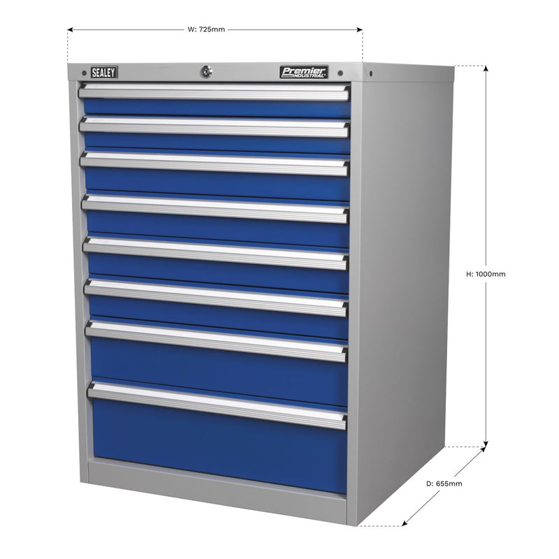 Sealey Cabinet Industrial 8 Drawer API7238 Sealey - Dynamic Drive