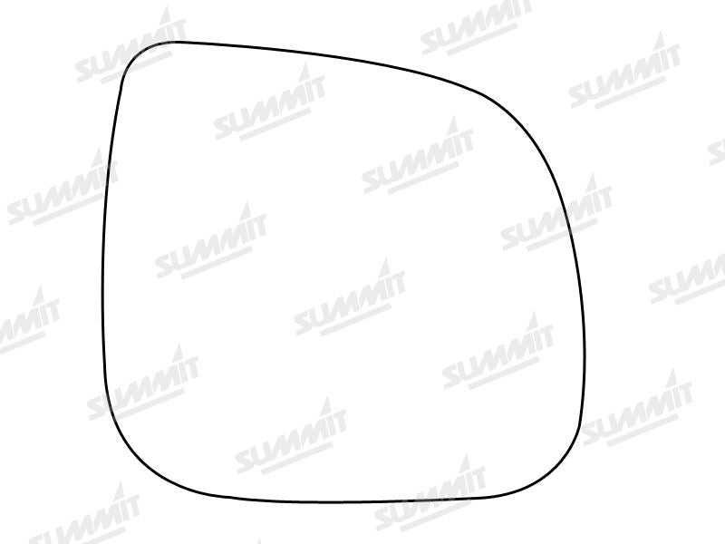 Summit Stick-On Commercial Mirror Glass fits VW Transporter T5 Caddy 2010 on RHS Summit - Dynamic Drive