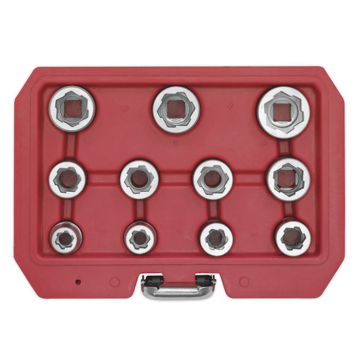 Sealey Bolt Extractor Socket Set 11pc 3/8"Sq Drive Metric AK7281 Sealey - Dynamic Drive