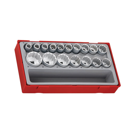 Teng Tools 1/2" Socket Set 12 pt TT1 17 Pieces Teng Tools - Dynamic Drive