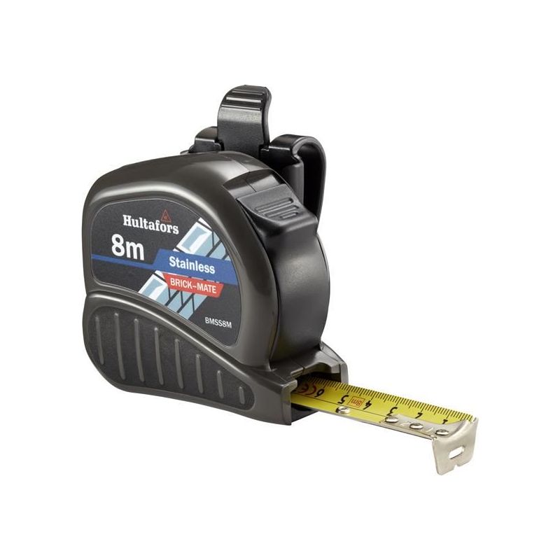 Hultafors BMSS8M Brick-Mate Stainless Steel Pocket Tape 8m (Metric only) Hultafors - Dynamic Drive