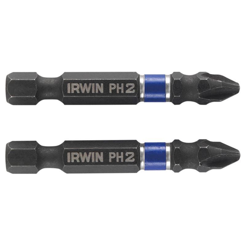 Irwin® Impact Screwdriver Bits Phillips PH2 50mm (Pack 2) IRWIN® - Dynamic Drive