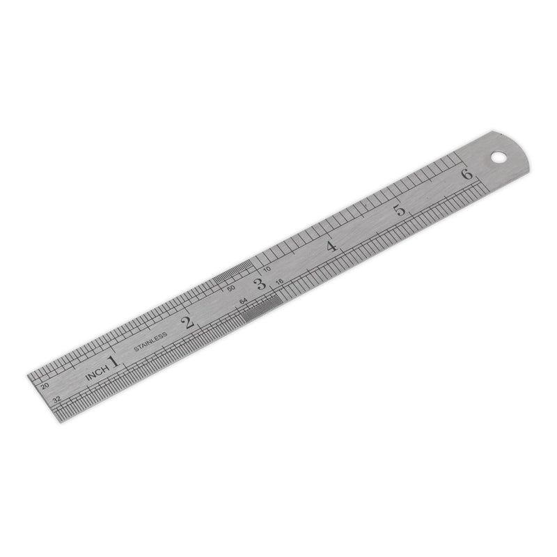 Sealey Steel Rule 150mm/6" AK9640 Sealey - Dynamic Drive