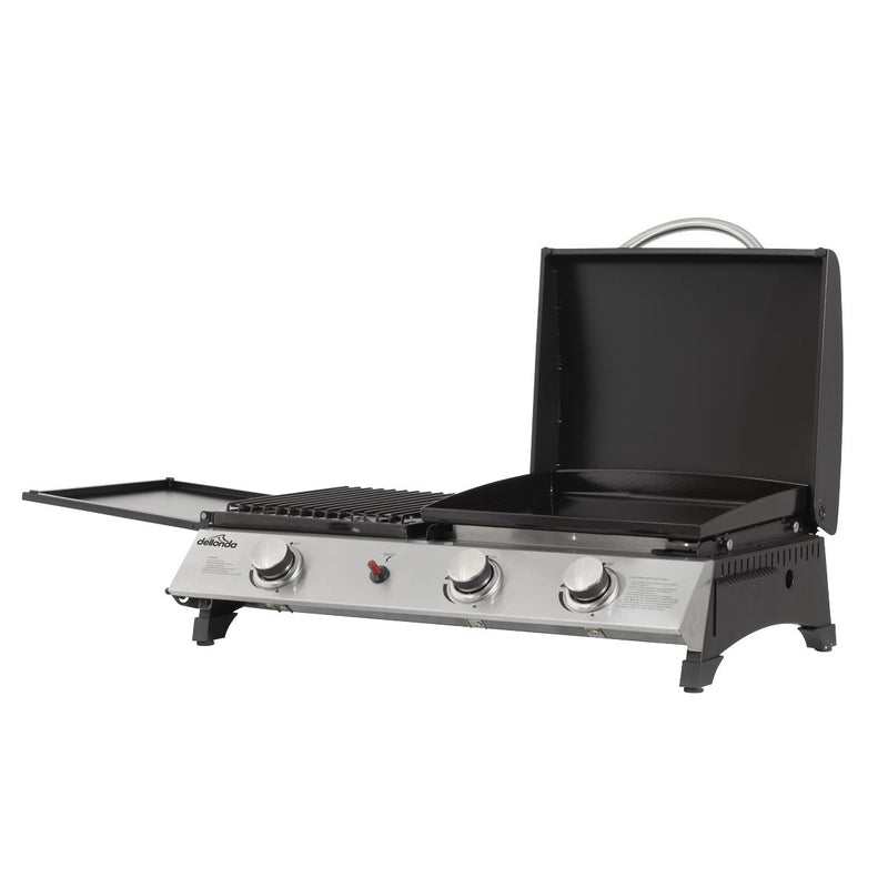 Dellonda 3 Burner Stainless Steel Portable Gas Plancha/Grill 8.5kW Dellonda - Dynamic Drive