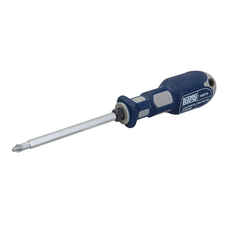 King Dick 1-for-6 Screwdriver 100mm PZ1, PZ2, PZ3 & PH1, PH2, PH3 King Dick - Dynamic Drive