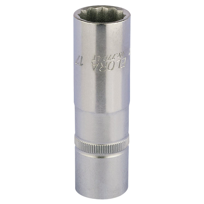 Draper Elora Deep Bi-Hexagon Socket, 1/2" Sq. Dr., 17mm 11935 Draper - Dynamic Drive