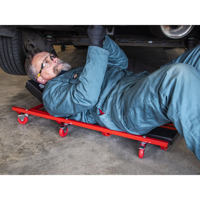 Sealey Creeper 40" with Steel Frame, 6 Wheels & Adjustable Headrest SCR74 Sealey  - Dynamic Drive