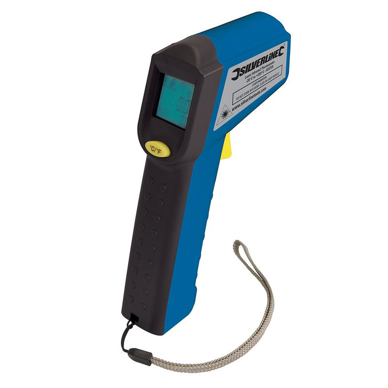 Silverline Laser Infrared Thermometer -38°C to +520°C Silverline - Dynamic Drive