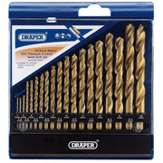 Draper Metric HSS Titanium Coated Drill Set (19 Piece) 24907 Draper - Dynamic Drive