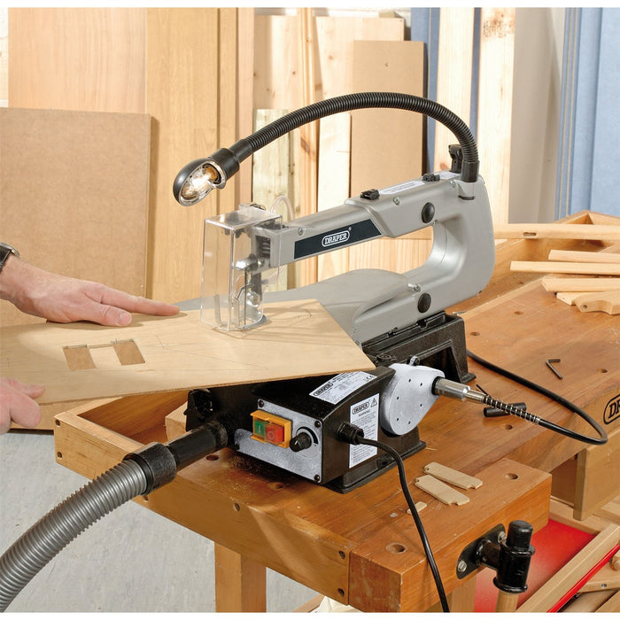 Draper Variable Speed Scroll Saw with Flexible Drive Shaft and Worklight, 405mm, Draper - Dynamic Drive