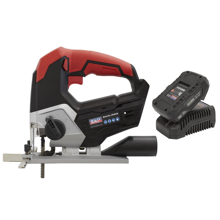 Sealey SV20 Series Cordless Jigsaw Kit 20V 2Ah CP20VJSKIT1 Sealey - Dynamic Drive