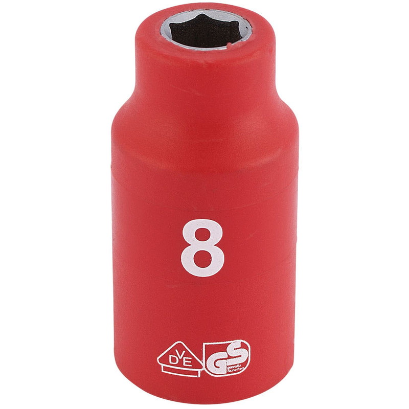 Draper Fully Insulated VDE Socket, 3/8" Sq. Dr., 8mm 31515 Draper - Dynamic Drive