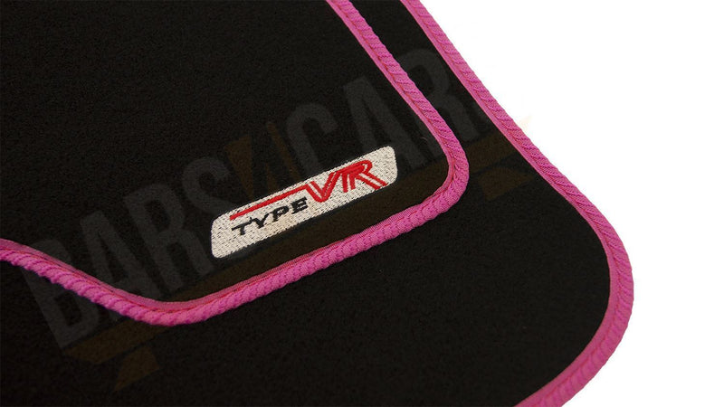 Sakura VR Cerise Embroidered Edging Car Mat Set (Front & Rear) Universal Sakura - Bars 4 Cars