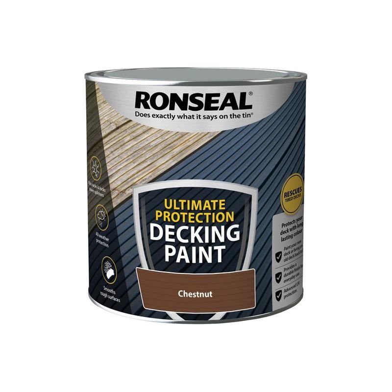 Ronseal Ultimate Protection Decking Paint Chestnut 2.5 litre Ronseal - Dynamic Drive