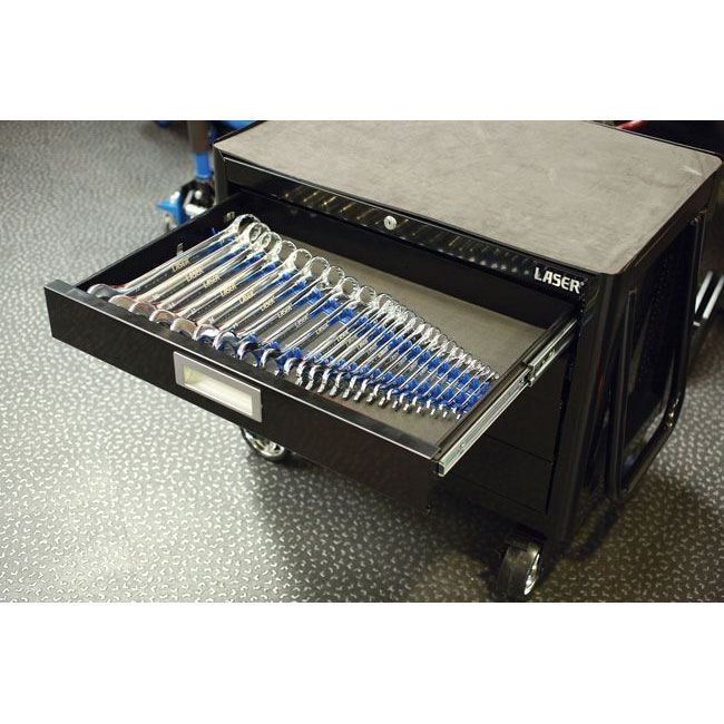 Laser Sharks Teeth Spanner Organiser - 35 Spanners 6976 Laser - Dynamic Drive