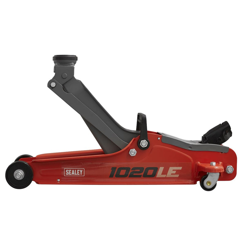 Sealey Low Profile Short Chassis Trolley Jack 2 Tonne - Red 1020LE Sealey - Dynamic Drive