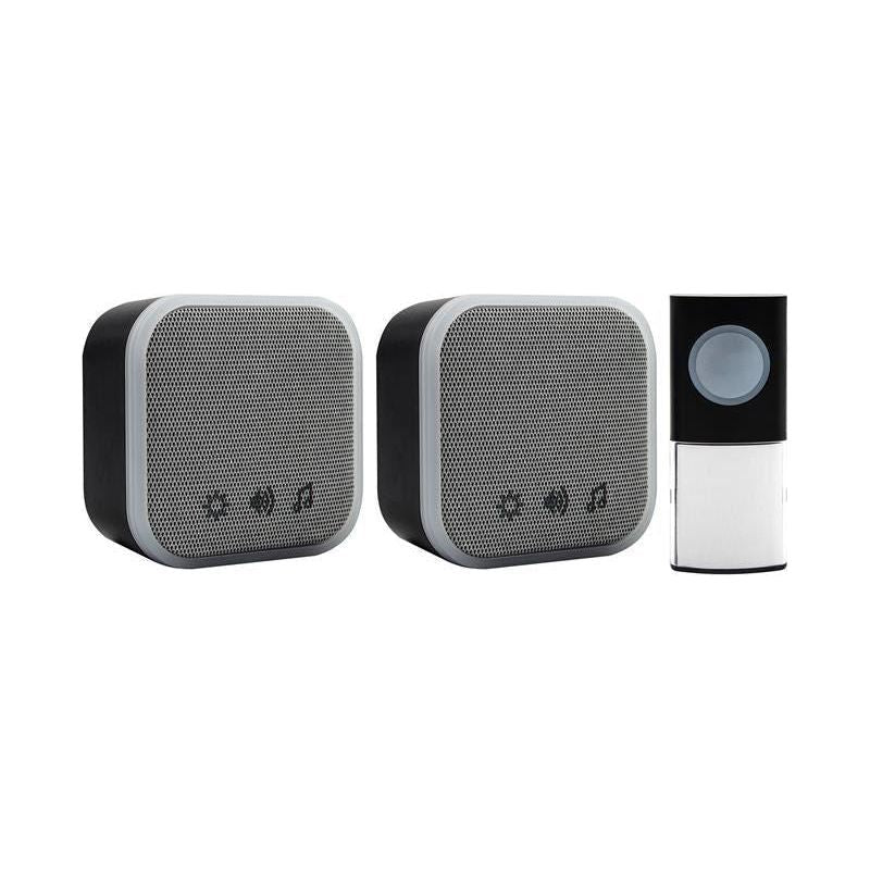 Uni-Com Portable and Plug-In Door Chime Set, Black Uni-Com - Dynamic Drive