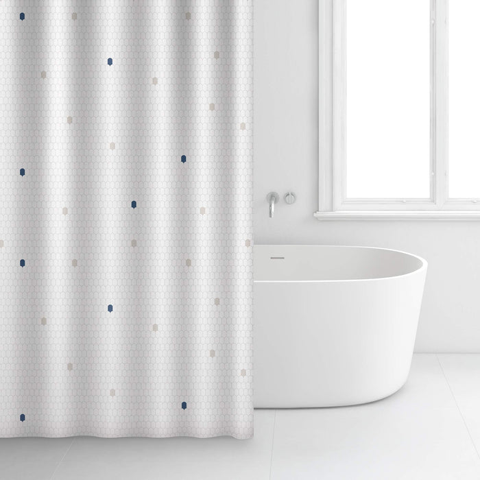 Shower Curtain White & Cells 2348 Rayen - Dynamic Drive