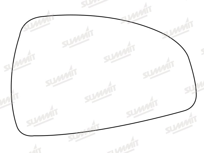 Summit Stick-On Aspheric Mirror Glass fits Audi TT 06 to 14 RHS Summit - Dynamic Drive