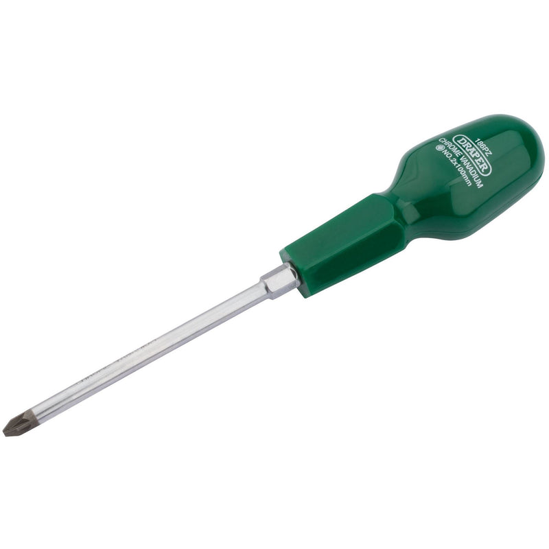 Draper PZ Type Cabinet Pattern Screwdriver, No.2 x 100mm 14087 Draper - Dynamic Drive
