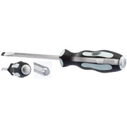 Draper 'Pound Thru' Plain Slot Soft Grip Screwdriver, 10 x 250mm 35186 Draper - Dynamic Drive