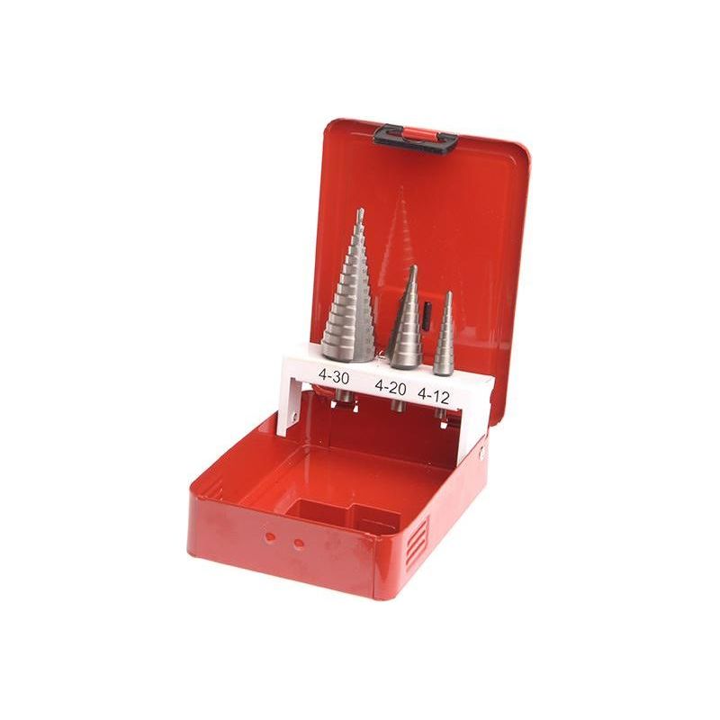 Faithfull HSS Step Drill Bit Set of 3 4-30mm Faithfull - Dynamic Drive