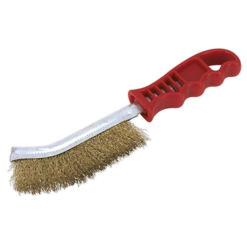 Sealey Wire Brush Brassed Steel Plastic Handle Display Box of 24 WB05DB24 Sealey - Dynamic Drive