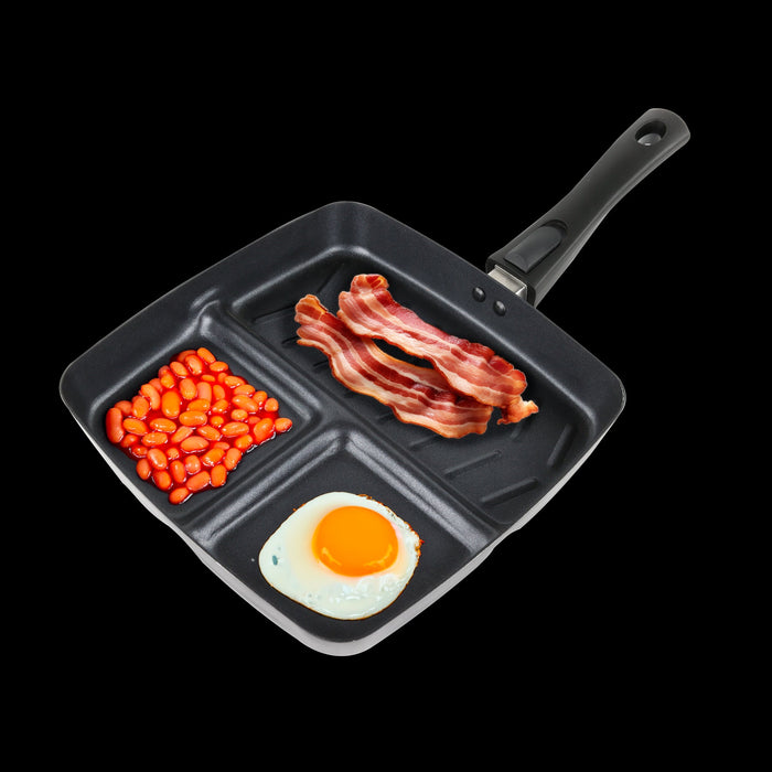 Leisurewize No Stick Tri Cooking Pan, 3 Sections Leisurewize - Dynamic Drive