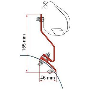 Fiamma F35 Adapter Kit Vw Caddy Maxi Left Roof Deep Black 98655Z109 Fiamma - Dynamic Drive